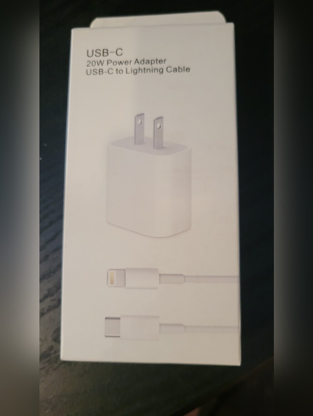 USB-C 20W Power Adapter with USB-C to Lightning Cable - White